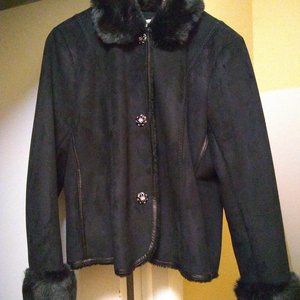 Coldwater Creek "Evening Out" Coat, Fur Lined